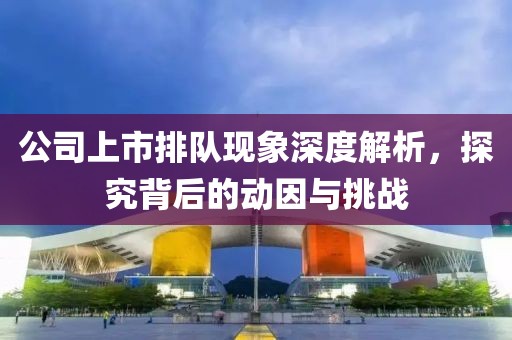 公司上市排隊現象深度解析，探究背后的動因與挑戰
