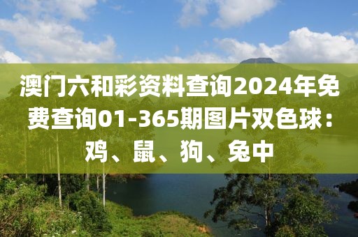澳門六和彩資料查詢2024年免費查詢01-365期圖片雙色球：雞、鼠、狗、兔中