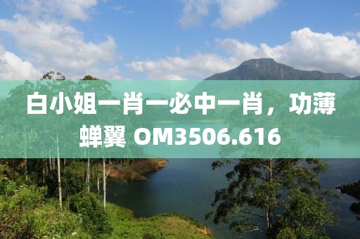 白小姐一肖一必中一肖，功薄蟬翼 OM3506.616