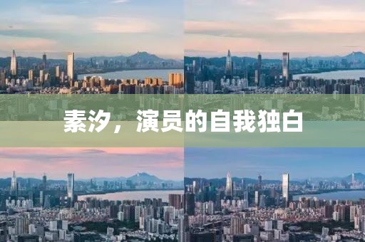 素汐，演員的自我獨白