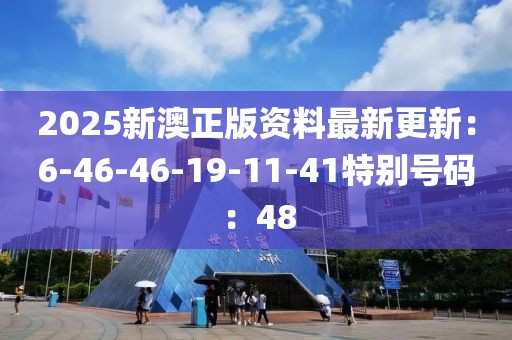 2025新澳正版資料最新更新：6-46-46-19-11-41特別號碼：48