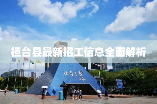 桓臺縣最新招工信息全面解析