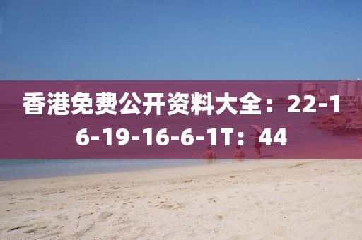 香港免費公開資料大全：22-16-19-16-6-1T：44
