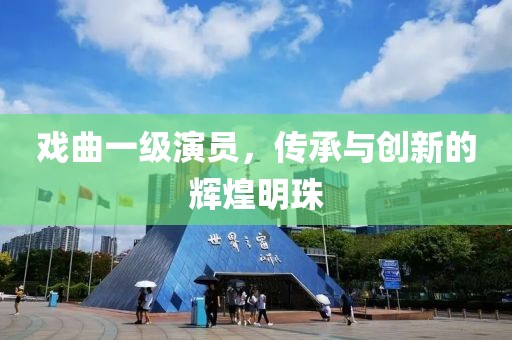 戲曲一級演員，傳承與創新的輝煌明珠