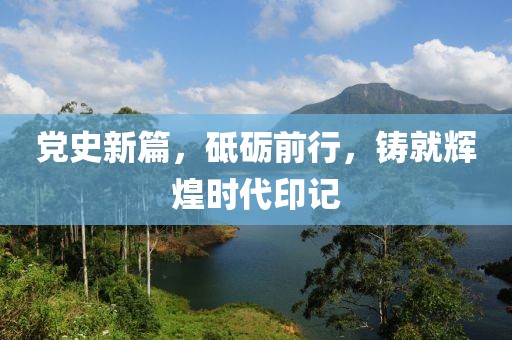 黨史新篇，砥礪前行，鑄就輝煌時代印記