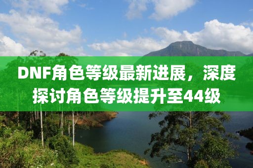 DNF角色等級最新進展，深度探討角色等級提升至44級