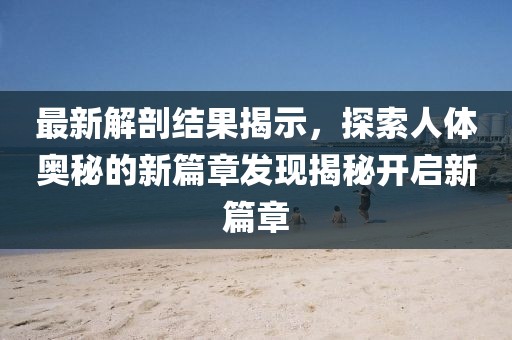 最新解剖結果揭示，探索人體奧秘的新篇章發現揭秘開啟新篇章