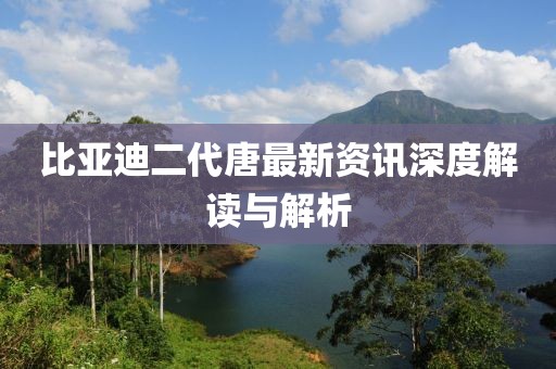 比亞迪二代唐最新資訊深度解讀與解析