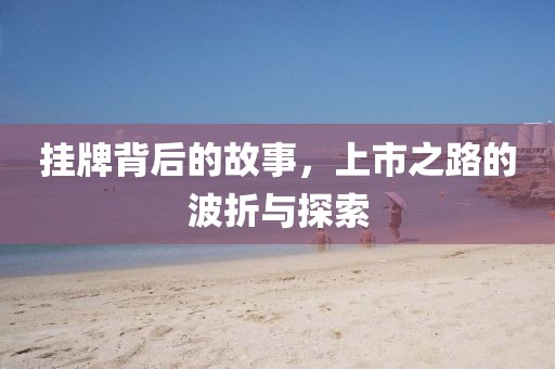 掛牌背后的故事，上市之路的波折與探索