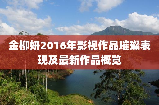 金柳妍2016年影視作品璀璨表現及最新作品概覽