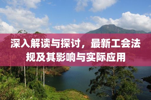 深入解讀與探討，最新工會法規及其影響與實際應用