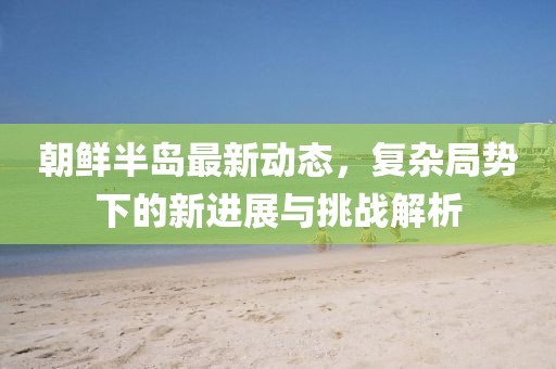 朝鮮半島最新動態，復雜局勢下的新進展與挑戰解析