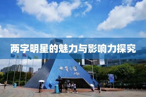 兩字明星的魅力與影響力探究
