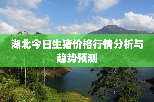 湖北今日生豬價格行情分析與趨勢預測