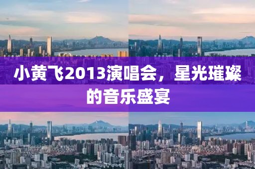 小黃飛2013演唱會，星光璀璨的音樂盛宴