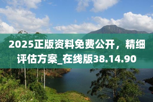 2025正版資料免費公開，精細評估方案_在線版38.14.90