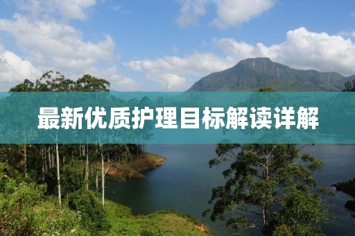 最新優質護理目標解讀詳解
