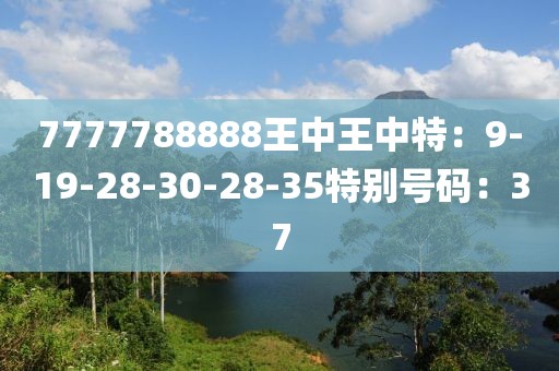 7777788888王中王中特：9-19-28-30-28-35特別號碼：37
