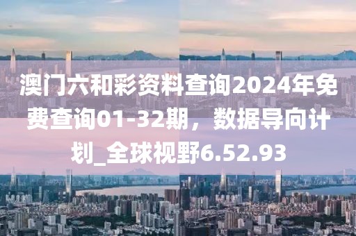 澳門六和彩資料查詢2024年免費查詢01-32期，數據導向計劃_全球視野6.52.93