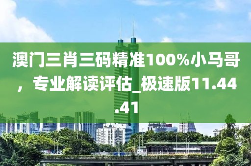 澳門三肖三碼精準100%小馬哥，專業解讀評估_極速版11.44.41