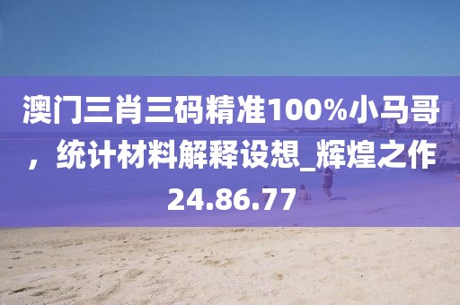 澳門三肖三碼精準100%小馬哥，統計材料解釋設想_輝煌之作24.86.77