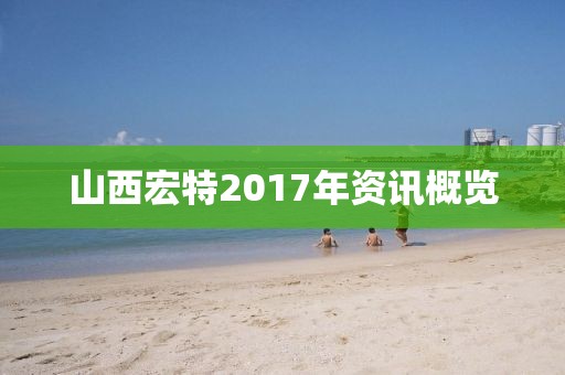 山西宏特2017年資訊概覽