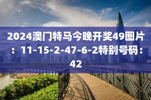 2024澳門特馬今晚開獎49圖片：11-15-2-47-6-2特別號碼：42