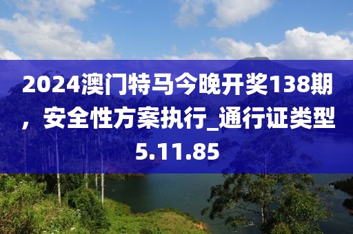 2024澳門特馬今晚開獎138期，安全性方案執行_通行證類型5.11.85