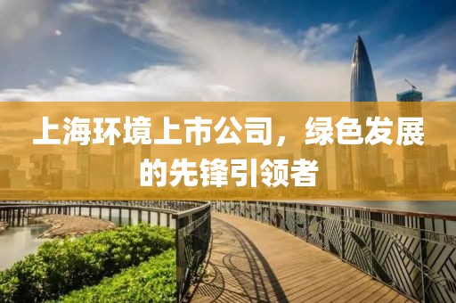 上海環境上市公司，綠色發展的先鋒引領者