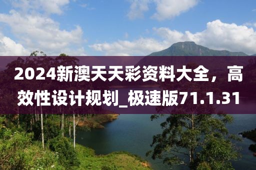 2024新澳天天彩資料大全，高效性設計規劃_極速版71.1.31
