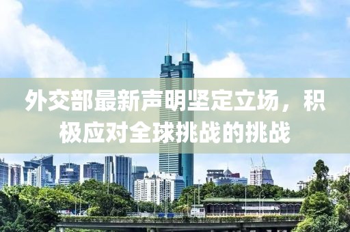 外交部最新聲明堅定立場，積極應對全球挑戰的挑戰