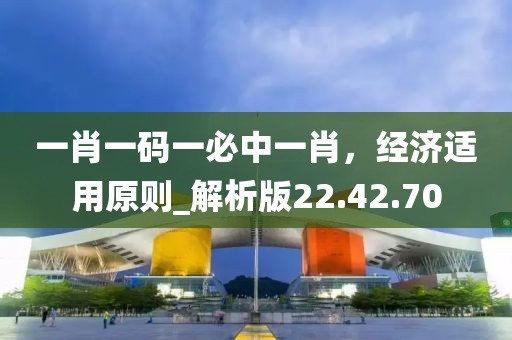 一肖一碼一必中一肖，經濟適用原則_解析版22.42.70