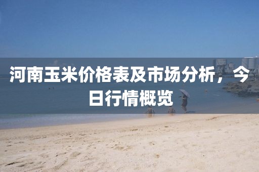 河南玉米價格表及市場分析，今日行情概覽