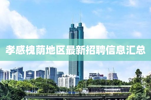 孝感槐蔭地區最新招聘信息匯總