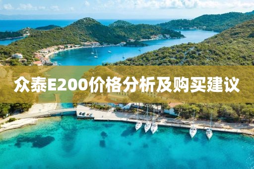 眾泰E200價格分析及購買建議