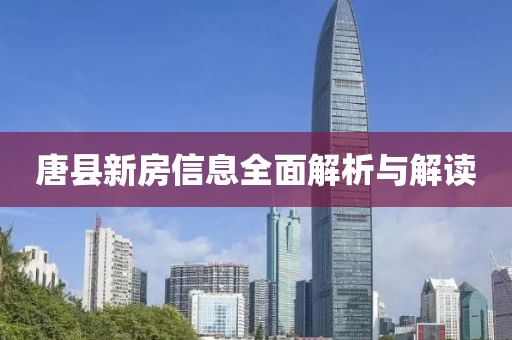 唐縣新房信息全面解析與解讀