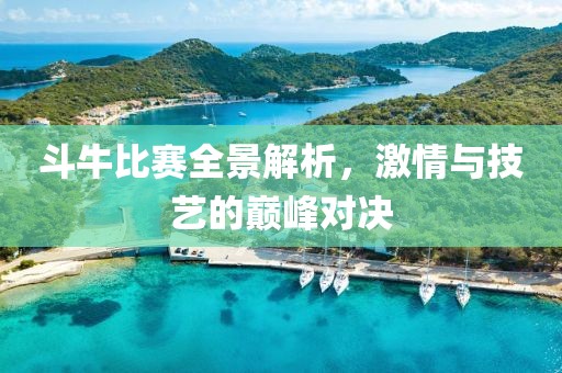 斗牛比賽全景解析，激情與技藝的巔峰對決