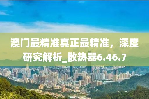 澳門最精準真正最精準，深度研究解析_散熱器6.46.7