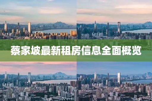 蔡家坡最新租房信息全面概覽