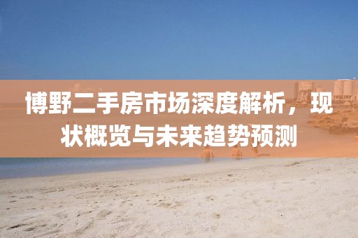 博野二手房市場深度解析，現狀概覽與未來趨勢預測