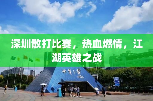 深圳散打比賽，熱血燃情，江湖英雄之戰