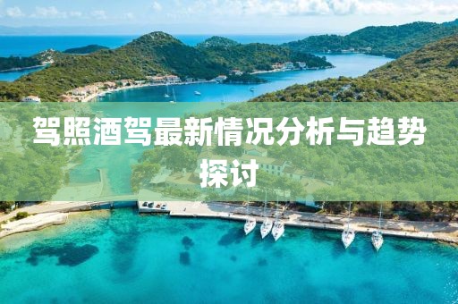 駕照酒駕最新情況分析與趨勢探討