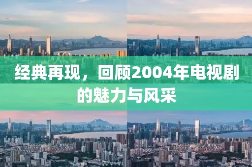 經典再現，回顧2004年電視劇的魅力與風采