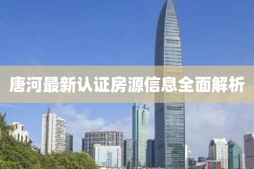 唐河最新認證房源信息全面解析