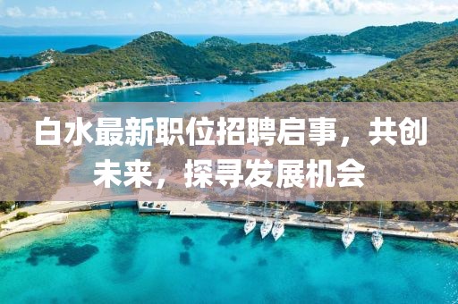 白水最新職位招聘啟事，共創未來，探尋發展機會