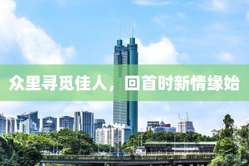 眾里尋覓佳人，回首時新情緣始