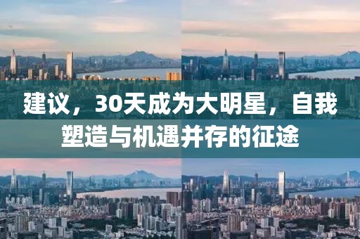 建議，30天成為大明星，自我塑造與機遇并存的征途