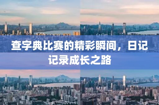 查字典比賽的精彩瞬間，日記記錄成長之路