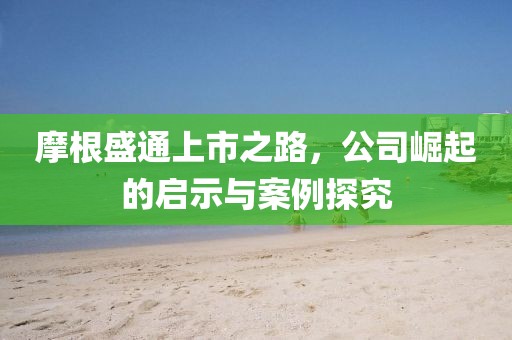 摩根盛通上市之路，公司崛起的啟示與案例探究