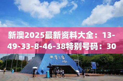 新澳2025最新資料大全：13-49-33-8-46-38特別號碼：30